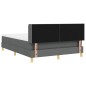 vidaXL Letto a cornice con materasso grigio scuro, 140 x 200 cm, tessuto