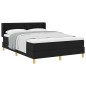 vidaXL Letto a molle Nero e Bianco e Nero 140 x 200 cm Tessuto vidaXL Letto a molle Nero e Bianco e Nero 140 x 200 cm Tessuto