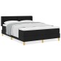 vidaXL Letto a molle Nero e Bianco e Nero 140 x 200 cm Tessuto vidaXL Letto a molle Nero e Bianco e Nero 140 x 200 cm Tessuto