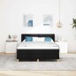 vidaXL Letto a molle Nero e Bianco e Nero 140 x 200 cm Tessuto vidaXL Letto a molle Nero e Bianco e Nero 140 x 200 cm Tessuto
