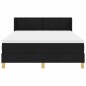 vidaXL Letto a molle Nero e Bianco e Nero 140 x 200 cm Tessuto vidaXL Letto a molle Nero e Bianco e Nero 140 x 200 cm Tessuto