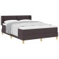 vidaXL Letto a molle Marrone scuro e Bianco 160 x 200 cm Tessuto vidaXL Letto a molle Marrone scuro e Bianco 160 x 200 cm Tessuto