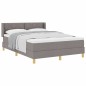 vidaXL letto con box spring e materasso in tortora, 160 x 200 cm, tessuto