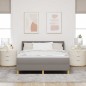 vidaXL letto con box spring e materasso in tortora, 160 x 200 cm, tessuto