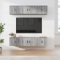 Set di Mobili Porta TV 6 pz Grigio Sonoma in Legno Multistrato Set di Mobili Porta TV 6 pz Grigio Sonoma in Legno Multistrato