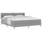 vidaXL Letto a Box con Materasso Grigio Chiaro, 180 x 200 cm in Tessuto vidaXL Letto a Box con Materasso Grigio Chiaro, 180 x 200 cm in Tessuto