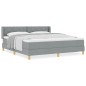 vidaXL Letto a Box con Materasso Grigio Chiaro, 180 x 200 cm in Tessuto vidaXL Letto a Box con Materasso Grigio Chiaro, 180 x 200 cm in Tessuto