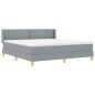 vidaXL Letto a Box con Materasso Grigio Chiaro, 180 x 200 cm in Tessuto vidaXL Letto a Box con Materasso Grigio Chiaro, 180 x 200 cm in Tessuto