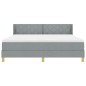 vidaXL Letto a Box con Materasso Grigio Chiaro, 180 x 200 cm in Tessuto vidaXL Letto a Box con Materasso Grigio Chiaro, 180 x 200 cm in Tessuto
