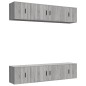 Set di Mobili Porta TV 6 pz Grigio Sonoma in Legno Multistrato Set di Mobili Porta TV 6 pz Grigio Sonoma in Legno Multistrato