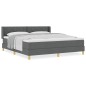 vidaXL Letto Box Spring con materasso grigio scuro, 180 x 200 cm, tessuto. vidaXL Letto Box Spring con materasso grigio scuro, 180 x 200 cm, tessuto.
