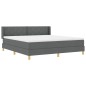 vidaXL Letto Box Spring con materasso grigio scuro, 180 x 200 cm, tessuto. vidaXL Letto Box Spring con materasso grigio scuro, 180 x 200 cm, tessuto.