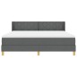 vidaXL Letto Box Spring con materasso grigio scuro, 180 x 200 cm, tessuto. vidaXL Letto Box Spring con materasso grigio scuro, 180 x 200 cm, tessuto.
