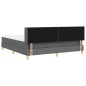 vidaXL Letto Box Spring con materasso grigio scuro, 180 x 200 cm, tessuto. vidaXL Letto Box Spring con materasso grigio scuro, 180 x 200 cm, tessuto.