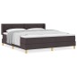 vidaXL Letto a molle Marrone scuro e Bianco 180 x 200 cm Poliestere vidaXL Letto a molle Marrone scuro e Bianco 180 x 200 cm Poliestere