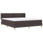 vidaXL Letto a molle Marrone scuro e Bianco 180 x 200 cm Poliestere vidaXL Letto a molle Marrone scuro e Bianco 180 x 200 cm Poliestere