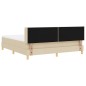vidaXL Letto a Molle con Materasso in Tessuto Crema, 180x200 cm