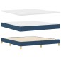 vidaXL Letto Box Spring con materasso blu, 180 x 200 cm, tessuto. vidaXL Letto Box Spring con materasso blu, 180 x 200 cm, tessuto.
