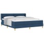 vidaXL Letto Box Spring con materasso blu, 180 x 200 cm, tessuto. vidaXL Letto Box Spring con materasso blu, 180 x 200 cm, tessuto.