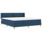 vidaXL Letto Box Spring con materasso blu, 180 x 200 cm, tessuto. vidaXL Letto Box Spring con materasso blu, 180 x 200 cm, tessuto.