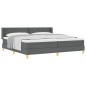 vidaXL Letto a molle con materasso - Grigio scuro 200 x 200 cm - Tessuto vidaXL Letto a molle con materasso - Grigio scuro 200 x 200 cm - Tessuto