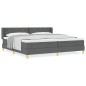 vidaXL Letto a molle con materasso - Grigio scuro 200 x 200 cm - Tessuto vidaXL Letto a molle con materasso - Grigio scuro 200 x 200 cm - Tessuto