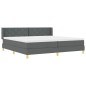 vidaXL Letto a molle con materasso - Grigio scuro 200 x 200 cm - Tessuto vidaXL Letto a molle con materasso - Grigio scuro 200 x 200 cm - Tessuto