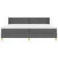 vidaXL Letto a molle con materasso - Grigio scuro 200 x 200 cm - Tessuto vidaXL Letto a molle con materasso - Grigio scuro 200 x 200 cm - Tessuto