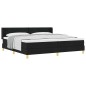 vidaXL Letto a molle con testiera Nero e Bianco 200 x 200 cm Schiuma vidaXL Letto a molle con testiera Nero e Bianco 200 x 200 cm Schiuma