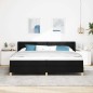 vidaXL Letto a molle con testiera Nero e Bianco 200 x 200 cm Schiuma vidaXL Letto a molle con testiera Nero e Bianco 200 x 200 cm Schiuma