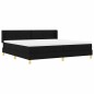 vidaXL Letto a molle con testiera Nero e Bianco 200 x 200 cm Schiuma vidaXL Letto a molle con testiera Nero e Bianco 200 x 200 cm Schiuma