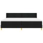 vidaXL Letto a molle con testiera Nero e Bianco 200 x 200 cm Schiuma vidaXL Letto a molle con testiera Nero e Bianco 200 x 200 cm Schiuma