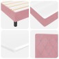 vidaXL Letto a Molle con Materasso Rosa 90x190 cm in Velluto