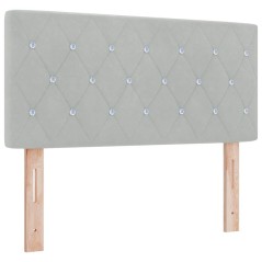 vidaXL Letto a Molle con Materasso Grigio Chiaro 90x200 cm Velluto
