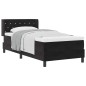 vidaXL Letto con Base a Molle e Materasso Nero 90x200 cm Velluto vidaXL Letto con Base a Molle e Materasso Nero 90x200 cm Velluto