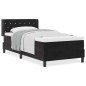 vidaXL Letto con Base a Molle e Materasso Nero 90x200 cm Velluto vidaXL Letto con Base a Molle e Materasso Nero 90x200 cm Velluto