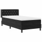vidaXL Letto con Base a Molle e Materasso Nero 90x200 cm Velluto vidaXL Letto con Base a Molle e Materasso Nero 90x200 cm Velluto