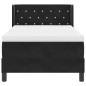 vidaXL Letto con Base a Molle e Materasso Nero 90x200 cm Velluto vidaXL Letto con Base a Molle e Materasso Nero 90x200 cm Velluto