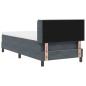 Letto a Molle VidaXL con Materasso Grigio Scuro 100x200 cm in Velluto Letto a Molle VidaXL con Materasso Grigio Scuro 100x200 cm in Velluto