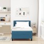 vidaXL Letto con rete e materasso Blu Scuro 100x200 cm Velluto