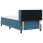 vidaXL Letto con rete e materasso Blu Scuro 100x200 cm Velluto