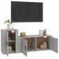 Set di Mobili Porta TV 2 pz Grigio Cemento in Legno Multistrato Set di Mobili Porta TV 2 pz Grigio Cemento in Legno Multistrato