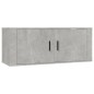 Set di Mobili Porta TV 2 pz Grigio Cemento in Legno Multistrato Set di Mobili Porta TV 2 pz Grigio Cemento in Legno Multistrato