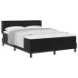 Letto box spring vidaXL con materasso Nero 140x190 cm Velluto