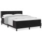 Letto box spring vidaXL con materasso Nero 140x190 cm Velluto