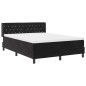 Letto box spring vidaXL con materasso Nero 140x190 cm Velluto