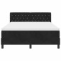 Letto box spring vidaXL con materasso Nero 140x190 cm Velluto
