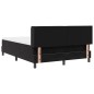 Letto box spring vidaXL con materasso Nero 140x190 cm Velluto