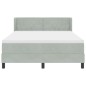 Letto Box Spring vidaXL con Materasso Grigio Chiaro 160x200 cm Velluto Letto Box Spring vidaXL con Materasso Grigio Chiaro 160x200 cm Velluto