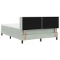 Letto Box Spring vidaXL con Materasso Grigio Chiaro 160x200 cm Velluto Letto Box Spring vidaXL con Materasso Grigio Chiaro 160x200 cm Velluto
